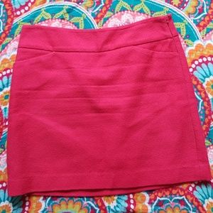 Hot Pink Tweed Mini Skirt
